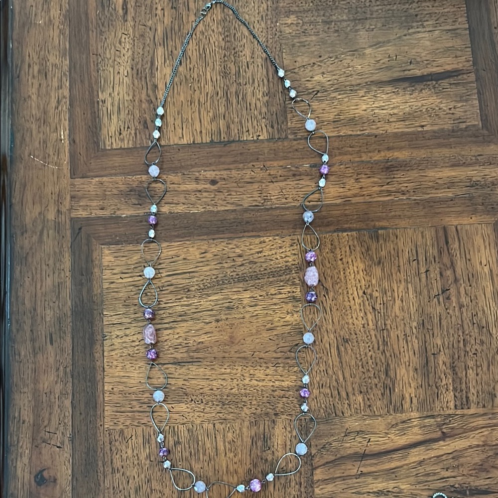 Elegant Pink Beaded Necklace